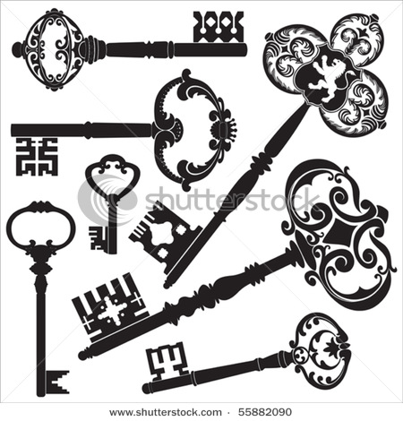 Fashioned Keys on Design Inspiration    Stock Vector Antique Keys 55882090